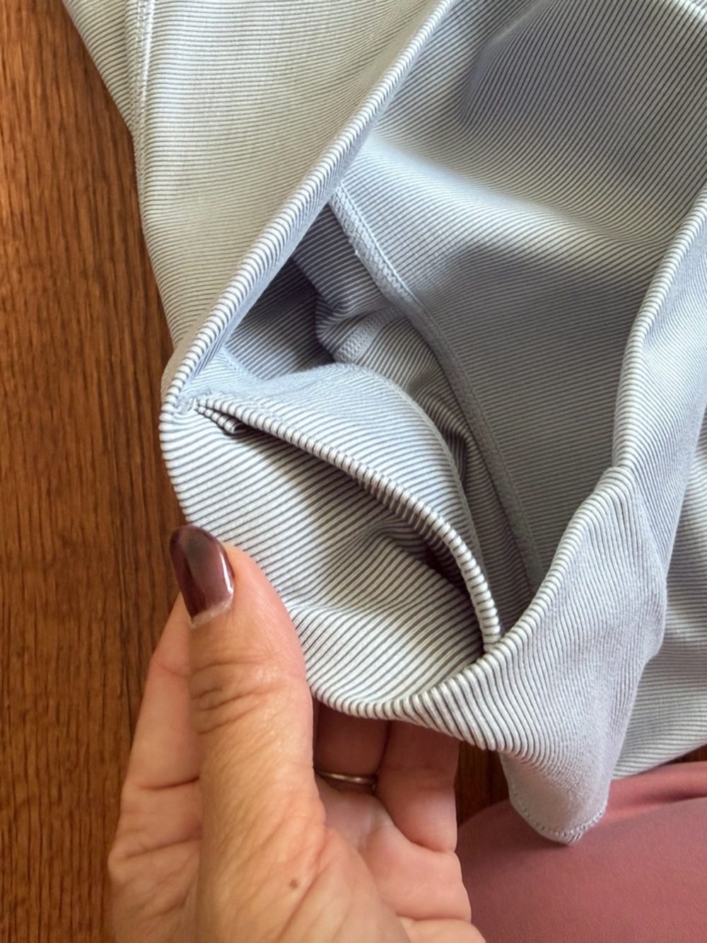 Vuori Ribbed Leggings in Light Gray - Picture 3 of 5